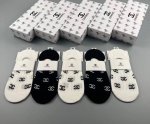 Special Offer: Chanel New Women's Invisible Socks, 5 pairs per box, jacquard cla