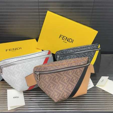 Fendi Fendi Ff printed waist bag chest bag men's shoulder bag classic all-match - Click Image to Close