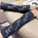2025 Chanel New Arrival Long Denim and Lambskin Gloves, Stylish Motorcycle Glove