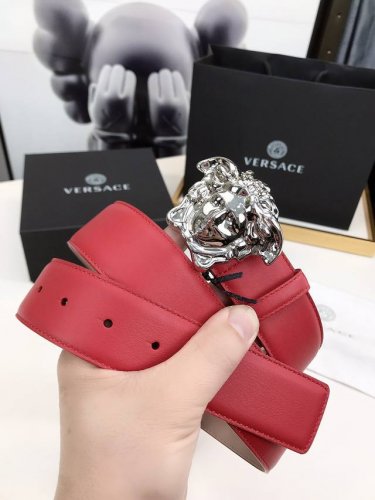 Versace This Belt Is Crafted From Soft Greca Embossed Leather In Italy, Featurin