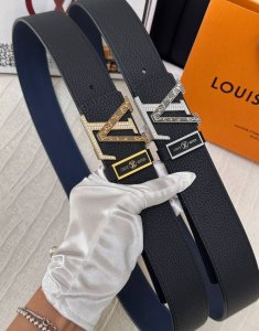 Belt: Louis Vuitton Top Replica - Belt: 100% imported original top-grain cowhid
