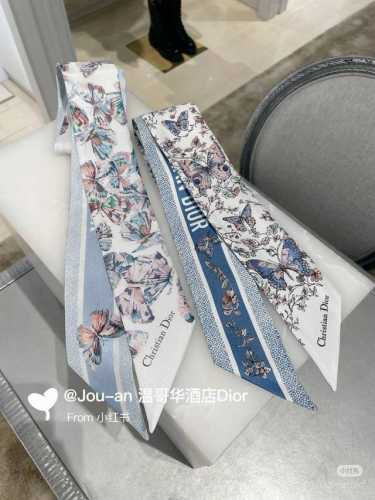 Dior's new fortune-bringing butterfly ribbon! This Mitzah scarf is crafted from