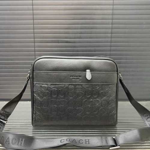 Coach Charles leather shoulder bag with classic logo, original craftsmanship, ca