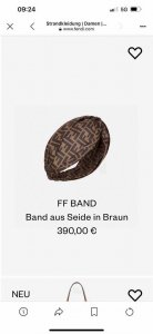 Comes with packaging box. Fendi F headband, retro and elegant, simple and versat