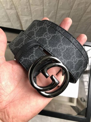 Gucci: Original fabric, top-grain calfskin lining, original buckle. Custom-made