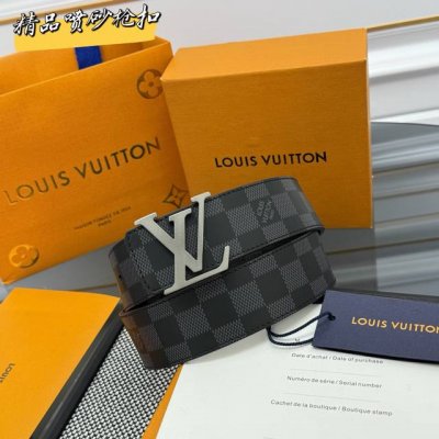 Lv Dimension Features A Double-Sided Waistband With A Deep Leather Embossed Mono