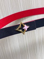 3.0 wide women's wireless belt, new style of the season, one side has bright red