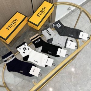 A box of five Fendi socks (including packaging) are available. These are new men