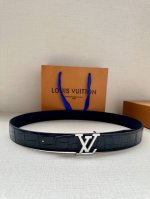 3.5-Inch-Wide Louis Vuitton Features Imported Top-Grain Calf Leather With Crocod