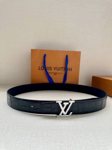 3.5-Inch-Wide Louis Vuitton Features Imported Top-Grain Calf Leather With Crocod