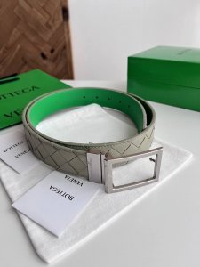 Bv New Men's Braided Belt, Double-sided, Handmade Intreccio Large Check Braided