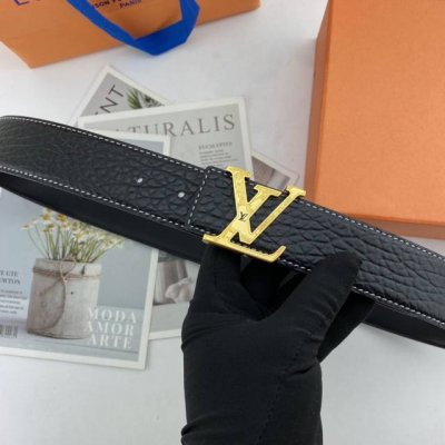 Comes with full gift box Louis Vuitton LV Men's Floral Leather Belt 38Mm Revers