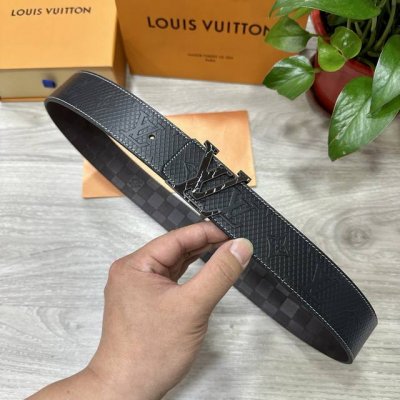 Lv. Louis Vuitton 40Mm Wide Double-Sided Genuine Calf Leather With A Single Rhod