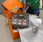 Hermes Mini Birkin Bag Pendant Creative Small House Bag Universal Bluetooth Hea