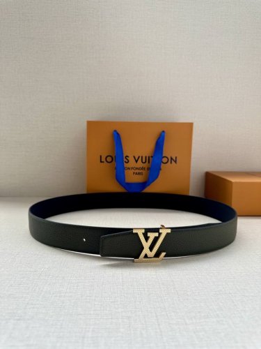 Special This 3.4-Inch-Wide Lv Heritage Double-Sided Belt Features Grain-Textured