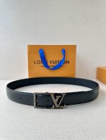 Lv Skyline 3.4 Wide Belt Displays The House Initials Front And Center, Tying The