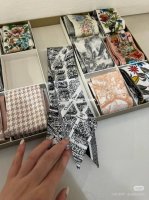 Dior Twilly scarf, Paris map Classic style, slender shape, sharp corners at both