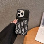 dior Dior Card Holder Mobile Phone Case Litchi Pattern Magnetic Case Magnetic
