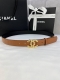 Width 3.0 Cm Chanel Imported Soft Calfskin, Gold And Silver Patterned Metal Prem