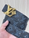 4.0 width 2025 new LV Pyramide belt, made of natural calfskin and featuring Loui