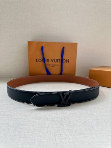 3.4 Wide This Lv Shield Double-Sided Belt Is Inspired By The Letters And Monogra