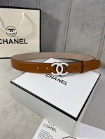 Width 3.0Cm Chanel Chanel Women's Classic Belt Belt New Smooth Lining Frosted Co