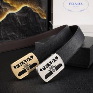Prada Men's Perforated Belt - 38mm Width, 316 Stainless Steel Buckle, Never Fad Prada Men's Perforated Belt - 38mm Width, 316 Stainless Steel Buckle, Never Fad