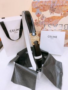 Arc de Triomphe 25mm Double-Sided Belt with Triomphe Rhinestone Buckle Double-si