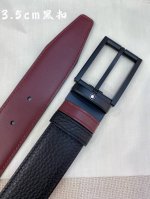 Montblanc 3.5cm wide, made of top-grain cowhide, pin buckle, free-cut business c