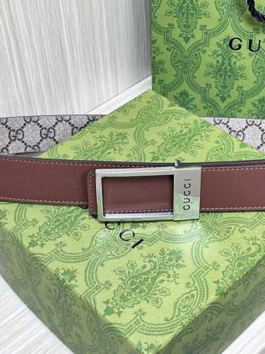 The brand offers a variety of double-sided rectangular buckle belts for men, wit