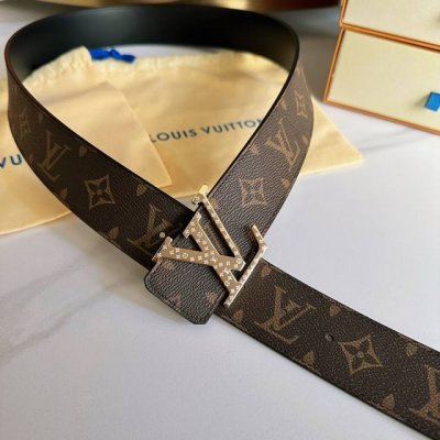 Lv Louis Vuitton Full Set Packaging 40Mm Width Authentic One-Piece Cast Metal Bu