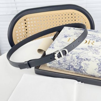 Dior Pre-Spring New Arrival C D Buckle Brass Belt Buckle, Calfskin Belt, Stylish