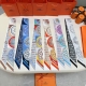 Hermes "Kaleidoscope Effect" Twilly small silk scarf. Twilly silk ribbon 100% m