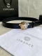 Width 4.0 Cm Versace This Goatskin Belt Features A Buckle Adorned With The Brand