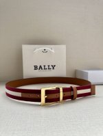 Bally's new men's casual belt in a double-use fabric and leather design is 3.4cm