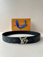 4.0 Cm Lv Flower Double-Sided Belt Crafted From Monogram Coated Canvas, With The