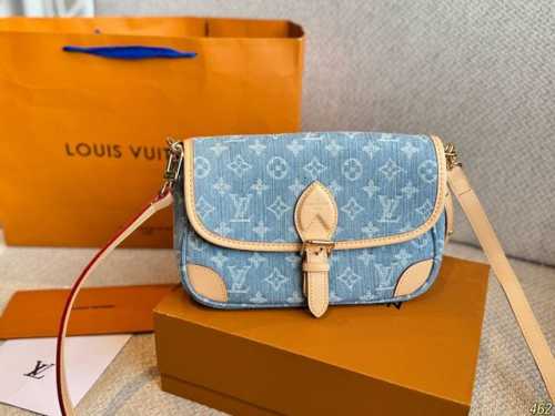 Lv Denim Baguette Bag This baguette bag exudes a laid-back French retro charm. I