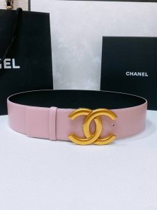 chanel Vintage Gold Buckle Calfskin Belt Simple Classic Soft Hand Feel 5.5Cm