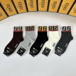 Special Packaging Fendi New Mid-Length Slouch Socks! Five pairs per box, same st