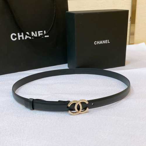 Chanel Cc Water Crystal Rhinestone Gold And Silver Logo Buckle. Imported Calf Le
