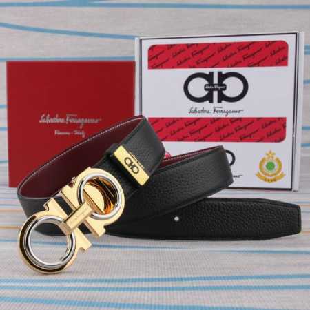 Belt: Ferragamo Original Cowhide Belt Men's Belt: 100% top-grain cowhide leathe - Click Image to Close