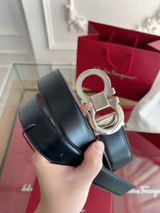 Ferragamo 3.5cm original leather. Precision brass hardware upgraded version NFC