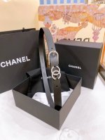 Chanel pin buckle rhinestone imported calfskin belt brass metal feels soft and d