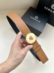 Width 4.0 Cm Versace This Two-Sided Calf Leather Belt Features A Buckle Adorned