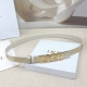 2.0Cm Dior belt, double-sided top layer cowhide, length: 75.80.85.90.95. .Europe
