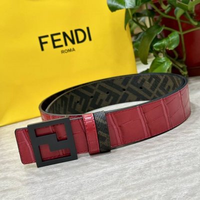 Fendi Same style as Fendi counters Width 4.0cm Double ring reversible belt Ff pr
