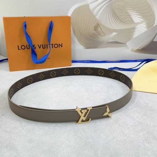 3.0Cm Louis Vuitton Lv Belt, Double-Sided Top-Grain Cowhide Leather, Length: .75