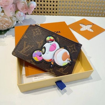 Lv Takashi Murakami collaboration panda cartoon monogram card holder, classic mo