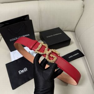 DgWidth 4.0Cm Dolce & Gabbana's new Devotion series Lux leather belt, embellishe