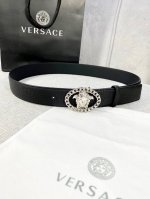 Width 4.0Cm Versace This Versace Vientiane Pattern Soft Top Layer Leather Belt I